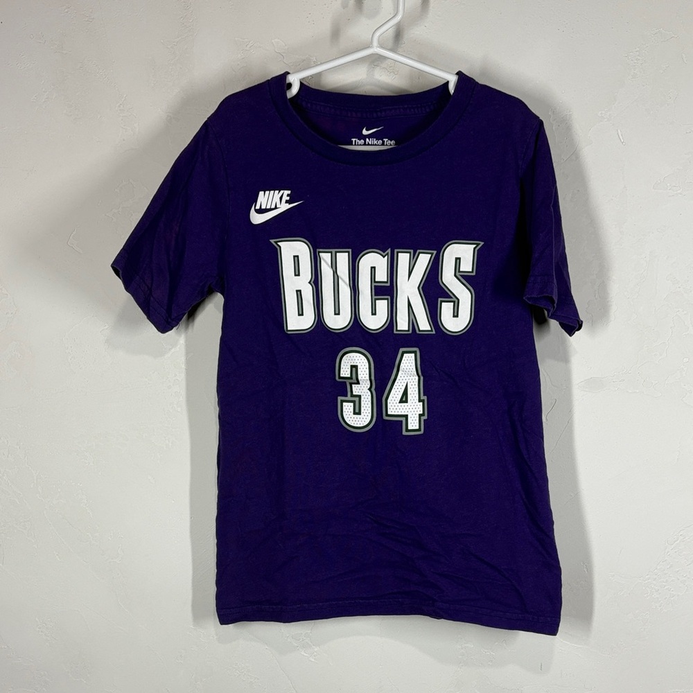 Nike NBA Kids Purple Milwaukee Bucks Giannis Antetokounmpo tee size small